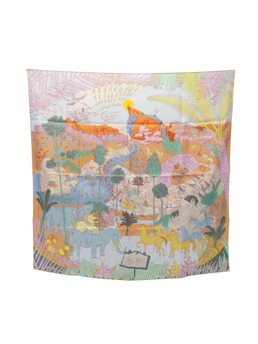 Hermes Scarf Carre 90 le Carnaval Des Animaux Silk